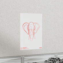 Load image into Gallery viewer, Elephant Motif Matte Print