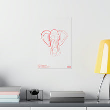Load image into Gallery viewer, Elephant Motif Matte Print