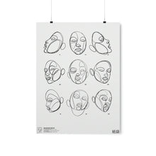 Load image into Gallery viewer, Seasons Motif White Print