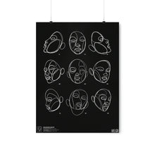 Load image into Gallery viewer, Seasons Motif Black Print