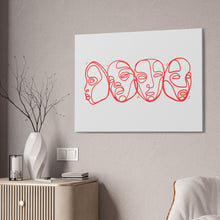 Load image into Gallery viewer, Red Face Study Motif Canvas Print
