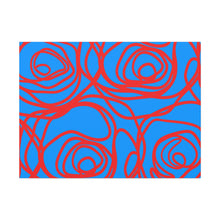 Load image into Gallery viewer, Red Continuous Flower Study Motif Canvas Print

