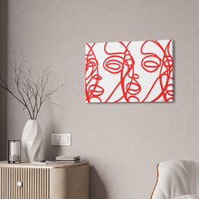 Load image into Gallery viewer, Continuous Red Study Motif Canvas Print
