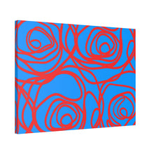 Load image into Gallery viewer, Red Continuous Flower Study Motif Canvas Print
