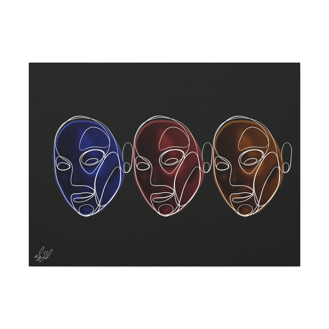 Colored Womanly Canvas Print