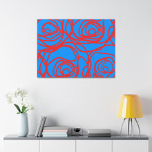 Load image into Gallery viewer, Red Continuous Flower Study Motif Canvas Print
