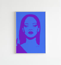 Load image into Gallery viewer, Rihanna Blue Threshold Print

