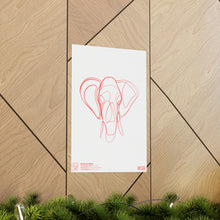 Load image into Gallery viewer, Elephant Motif Matte Print
